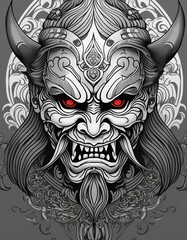 ilustraci&oacute;n de demonios de estilo japon&eacute;s 73