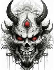 ilustraci&oacute;n de demonios de estilo japon&eacute;s 30