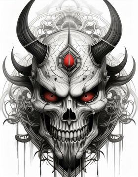 ilustraci&oacute;n de demonios de estilo japon&eacute;s 30