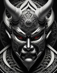 ilustraci&oacute;n de demonio de estilo japon&eacute;s 1