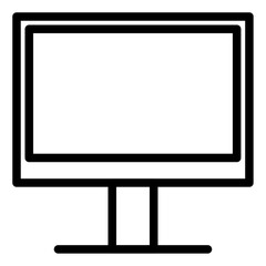 Computer outline icon vector for mobile app, website, logo and presentation design.