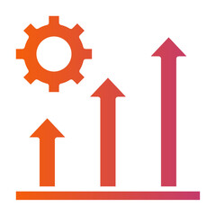 Data driven gradient icon vector for mobile app, website, logo and presentation design.