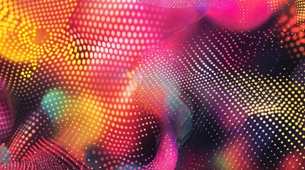 Vibrant pattern of overlapping circles and dots