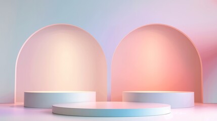 Modern and elegant product podium background with minimalist design, perfect for showcasing products