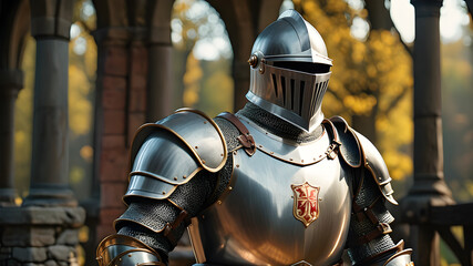 a realistic replica of a medieval knight's armor.