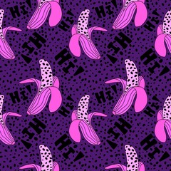 Abstract cartoon summer fruit seamless banana pattern for wrapping paper