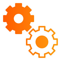 Setting glyph gradient icon vector for mobile app, website, logo and presentation design.