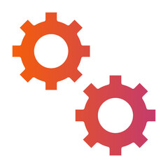 Setting gradient icon vector for mobile app, website, logo and presentation design.