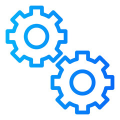 Setting outline,  gradient icon vector for mobile app, website, logo and presentation design.