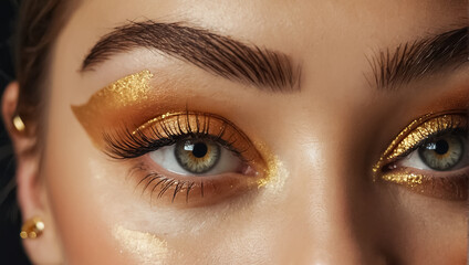 Obraz premium Beautiful female eye with eyelashes and makeup elegance