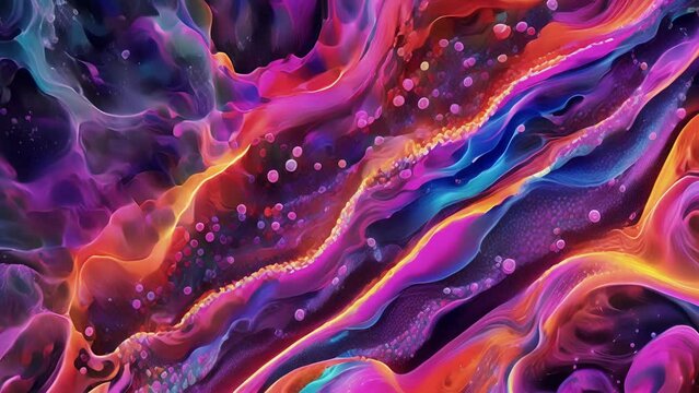 A longitudinal section of a muscle fiber revealing the arrangement of actin and myosin filaments in a sliding motion during muscle contraction.