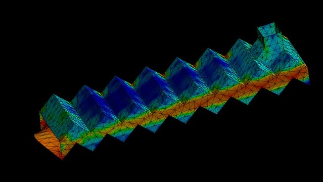Mechanic simulation engineering - Stress and breakpoint analysis of zigzag duct under force and moment conditions