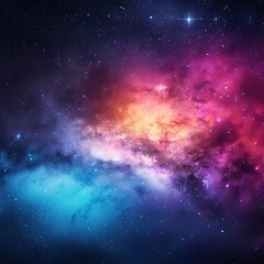 Stunning cosmic nebula with glowing colors and sparkling stars, showcasing the beauty of the universe. Perfect for space-themed designs.