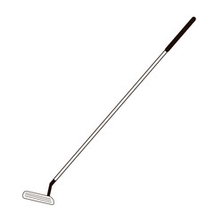 golf club putters black and white outline vector illustration