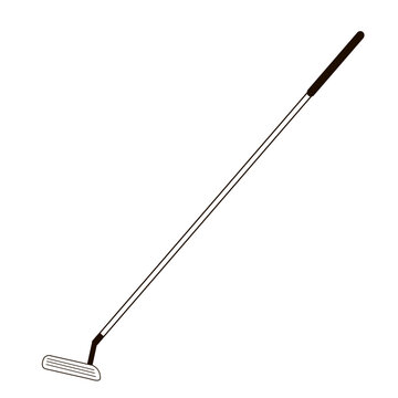 golf club putters black and white outline vector illustration