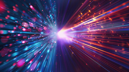 Obraz premium Abstract technology background of high speed global data transfer . ai generative