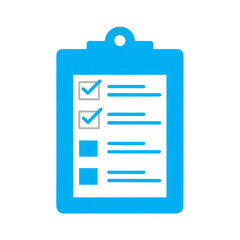 Obraz premium A Blue Clipboard Checklist With Completed Tasks and Empty Boxes for Future Activities