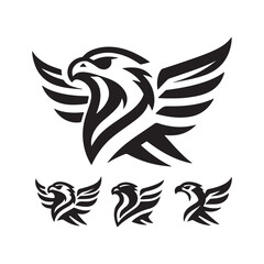 Falcon Logo Design, Dynamic Symbol of Leadership Illustration