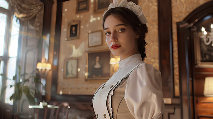 beautiful hotel maid