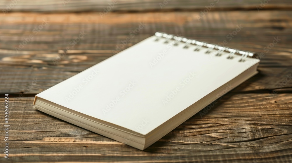 Poster empty notepad on table with room for writing