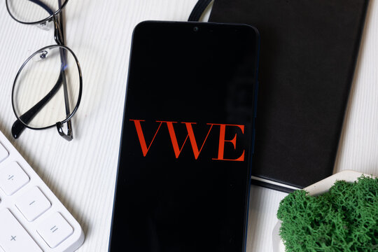 New York, USA - 1 June 2024: Vintage Wine Estates Logo on Phone Screen, VWE Company Icon