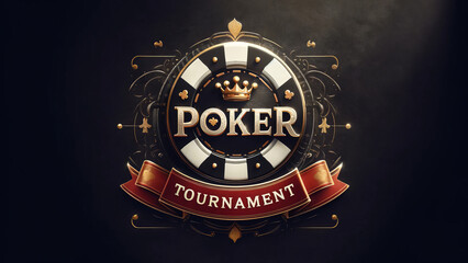 Premium poker tournament banner with casino style
