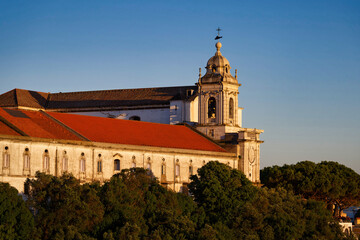 Fototapeta premium Convent of Nossa Senhora da Graça and Igreja da Graça is located on the highest hill in Lisbon