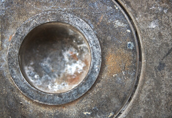 Abstract circular grungy metal texture background         