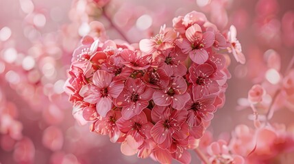 Flower filled heart turned pink with Liquify filter