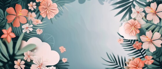 Beach party birthday invitation, featuring tropical explosion, bright speech bubble for details