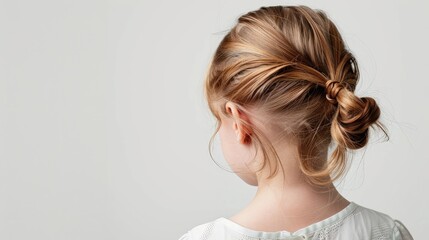 Child s trendy hairstyle for designers on white background