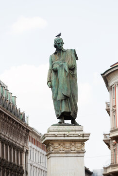 Statue depicting Guiseppe Parini, an Italian prose writer and poet