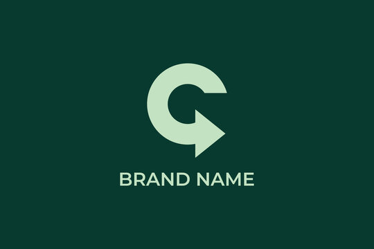 C letter Arrow icon logo, letter C traffic arrow direction logo, letter C arrow recycle eco friendly iconic abstract, C initial arrow infinity logo