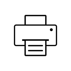 Printer image icon isolated on a white background. Vector illustration.
