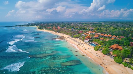 Fototapeta premium Scenic View of Nusa Dua Beach in Southern Bali, Indonesia