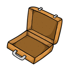 illustration of vintage suitcase isolated on white