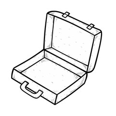 illustration of vintage suitcase isolated on white