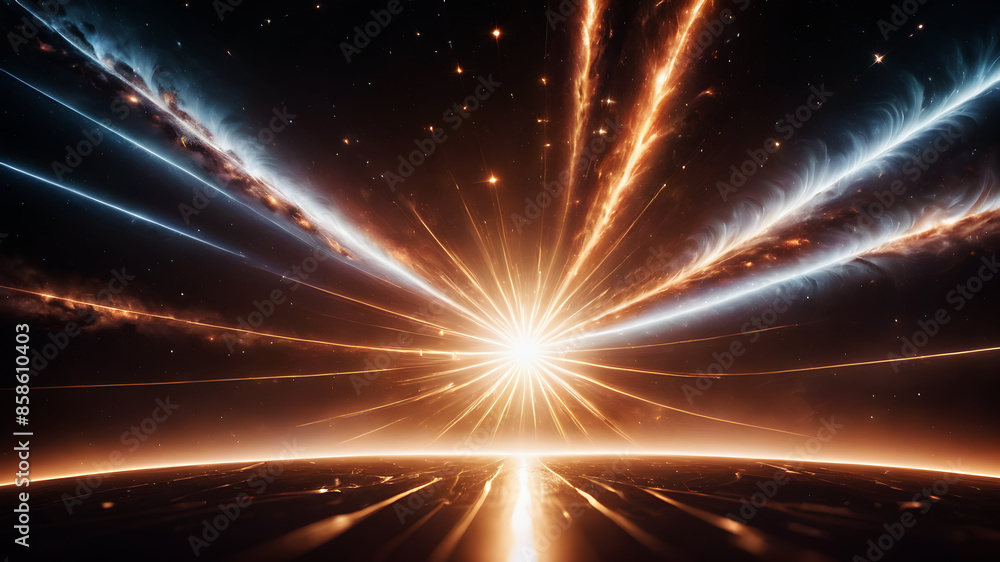 Aufkleber create an abstract background that evokes the feel of a celestial event, such as a starburst or supe