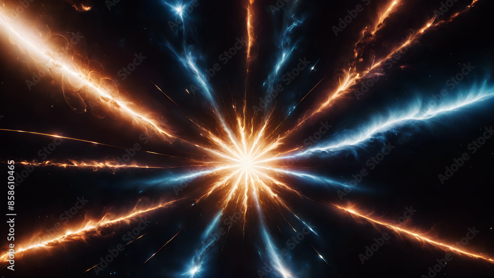 Aufkleber create an abstract background that evokes the feel of a celestial event, such as a starburst or supe