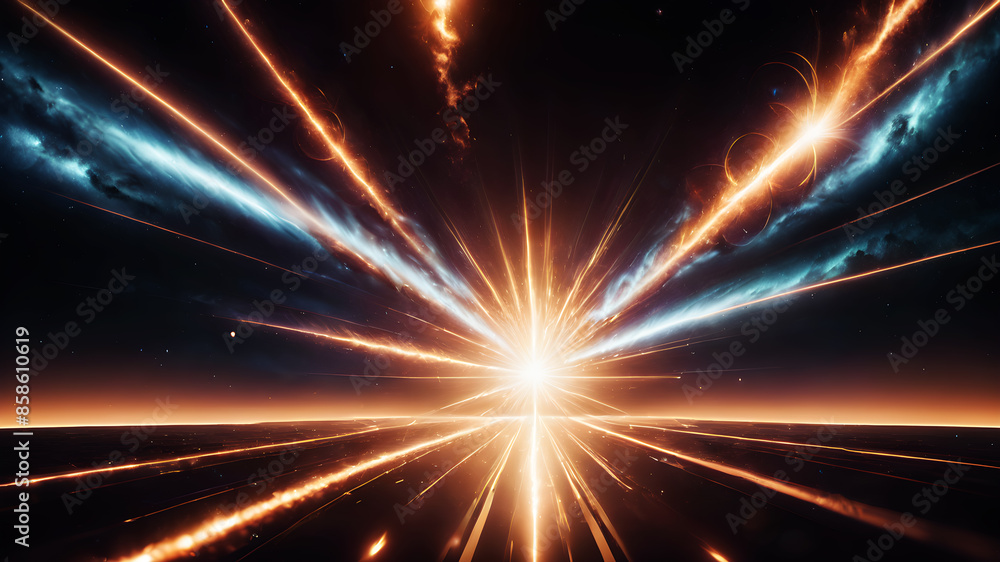 Wall mural create an abstract background that evokes the feel of a celestial event, such as a starburst or supe