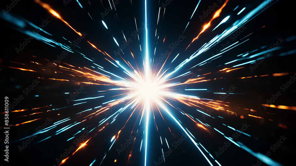 Poster create an abstract background that evokes the feel of a celestial event, such as a starburst or supe