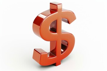 Obraz premium Red Shiny Dollar Symbol