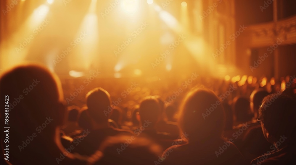 Poster the stage and crowd are defocused in a dreamlike haze a scene from a distant memory.