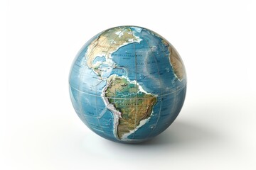 Fototapeta premium Globe Showing Detailed Topography of Earth