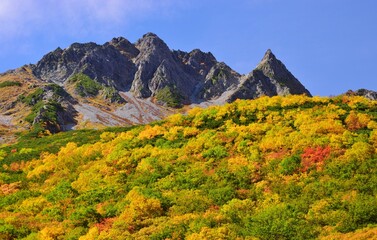 紅葉の北アルプス涸沢カール