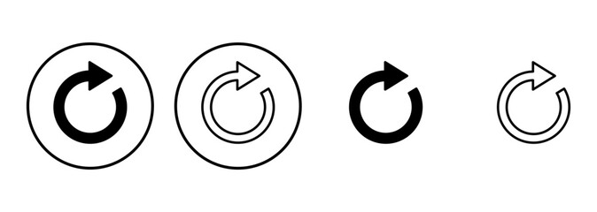 Refresh icon set. Reload icon vector. Update icon.