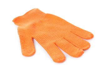 Protective glove isolated on white. Safety equipment
