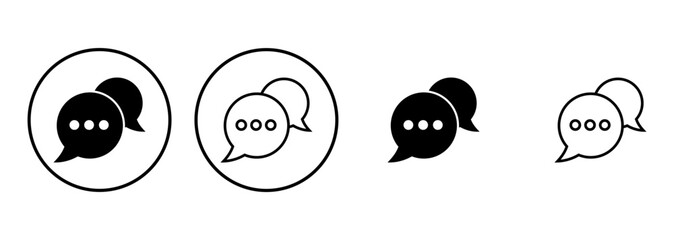 Chat icon set. speech bubble icon. comment icon vector. message. contact us