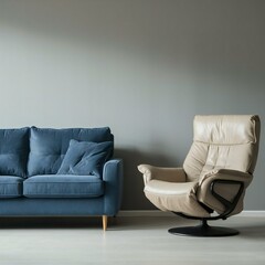 leather sofa with a sofa