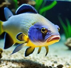 yellow tang fish, water, underwater, sea, tropical, animal, ocean, nature, marine, goldfish, yellow, coral, swim, colorful, gold